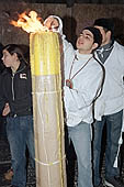 Festa di Sant Agata   during the procession Devoti carry huge candles as vow 